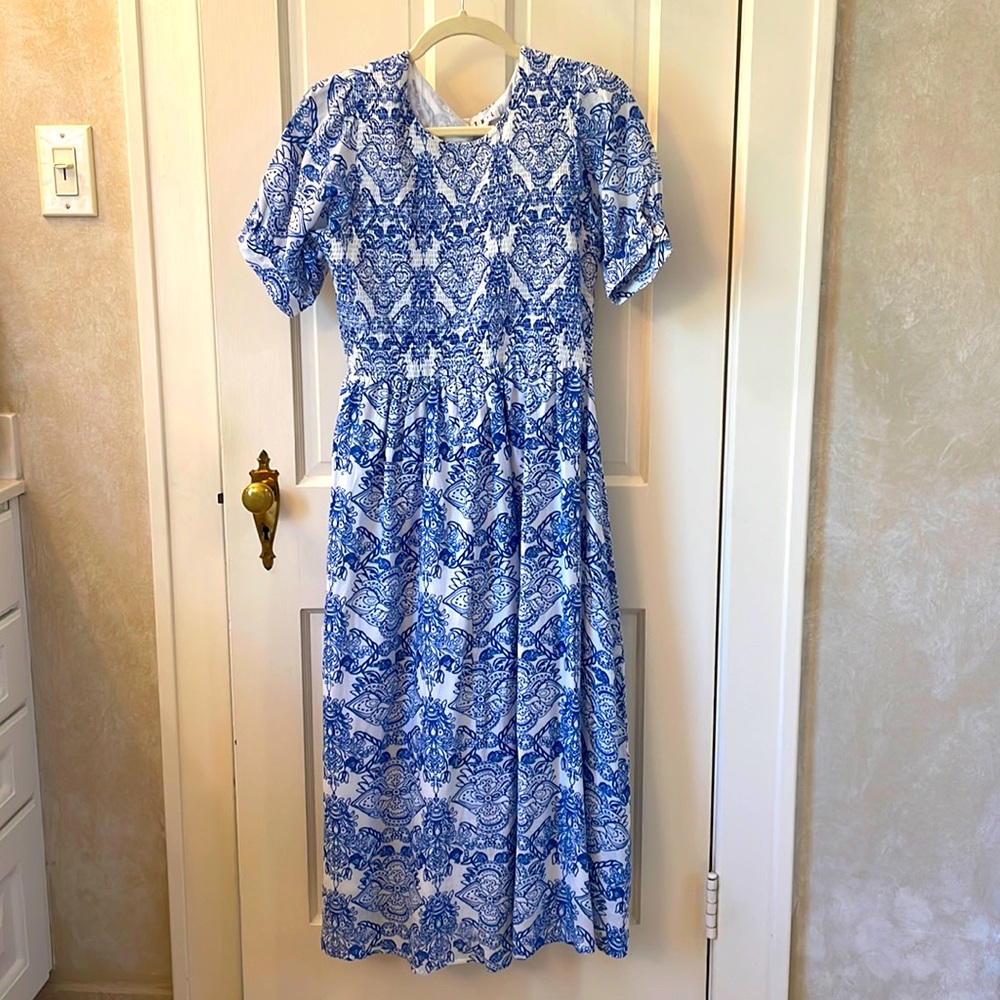 THML Blue Floral Maxi Dress
